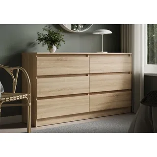 home collective Kommode 140 x 77,5 x 35 cm Sonoma / Beige
