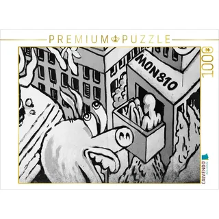 Calvendo Puzzle Ein Motiv aus dem Kalender Schwarz Weiße Graffiti Impressionen aus Bielefeld 1000 Teile Lege-Größe 64x48cm Foto-Puzzle für glückliche Stunden