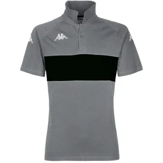 Kappa Dianetti Kurzarm-poloshirt - Grey Melange / Black - S