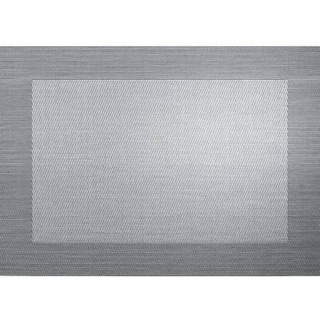 ASA Selection 78088076 Weboptik Tischset, 46 x 33 cm, Polychlorid, silber/schwarz