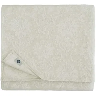 Linen & Cotton Jacquard Damast Tischdecke Tischtuch Tischwäsche Waverly -52% Leinen, 48% Baumwolle, Beige/Natur (147 x 200cm) Rechteckige für Home Küche Dekoration Gastronomie Hochzeit Fest