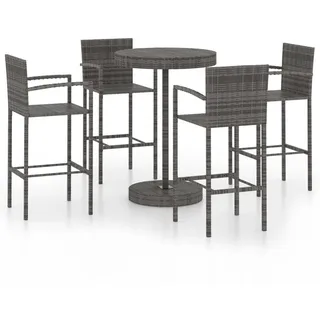 vidaXL Gartenbar-Set 5-tlg. Grau