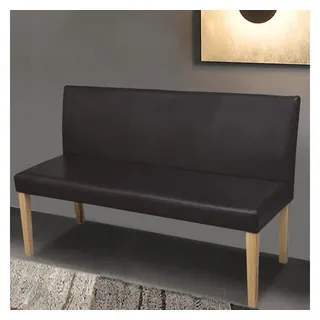vidaXL Sitzbank 139,5 cm Dunkelbraun Kunstleder