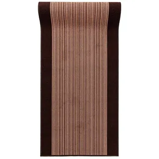 Mazovia Läufer Läufer Teppichläufer Brücke - Vorzimmer Küche - Braun, 80 x 150 cm, Kurzflor, Rutschfest, Meterware, Verschiedene Größen braun 80 x 150 cm