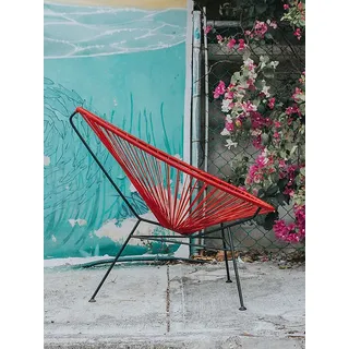 Stuhl Acapulco Chair Acapulco Design Bespannung rot, 70x92x95 cm