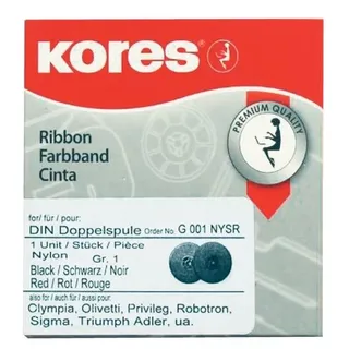 KORES Farbband schwarz/rot DIN Doppelspule