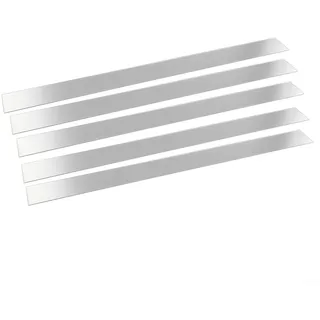 Wandtattoo, Spiegel-Finish, Acryl, lange Streifen, für Wohnzimmer, Schlafzimmer und Wohnzimmer, Innenaufwertung, silberfarben, 10 Stück