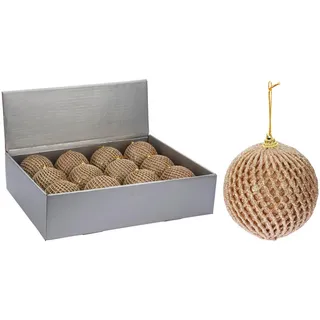 Laalu Christbaumkugel-Set, Champagner, Kunststoff, 40x15x55 cm, Dekoration, Weihnachtsdekoration, Weihnachtsbaumschmuck, Weihnachtskugeln