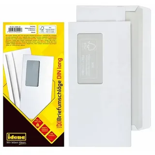 IDENA DIN lang 75 g/m2 Weiß 25 St. selbstklebend mit Fenster