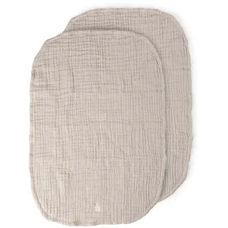 Sebra - Wickelunterlage aus Musselin 6-lagig, beige (2er-Set)