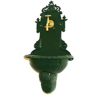 Wandbrunnen Graf von Gerlitzen Blumenampel Alu Bassena Wand Brunnen Kran Ablauf FOU1-G Kleiner kran