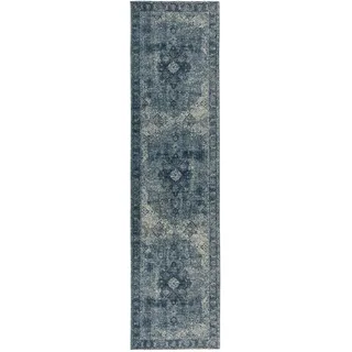 Flair Rugs Antique Vintage-Muster Teppichläufer 60 x 230 cm Blau