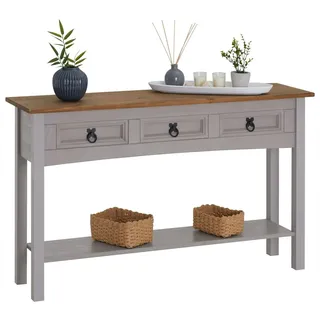 CARO-Möbel Ramon Konsolentisch 122x73x32 cm grau/braun