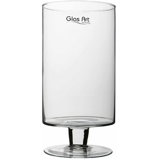 Glas-vase mit Fuß Pokal Glas Höhe 20/30/40cm ⌀ 15cm, Wohnzimmer Fensterbank (30x15cm)