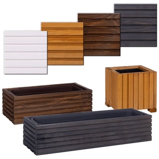 BooGardi Blumenkasten mit Kunststoffeinsatz · Größe: 44 x 20 x 14 cm · Farbe: Weiß · Weiß