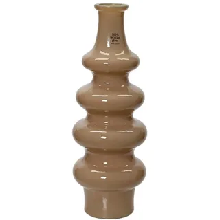 Vase BUBBLE, H 40 cm - Beige - recyceltes Glas