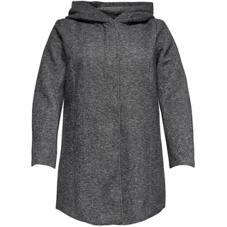 ONLY Carmakoma Women's CARSEDONA Light Coat OTW NOOS Mantel, Dark Grey Melange, S-42/44 - S