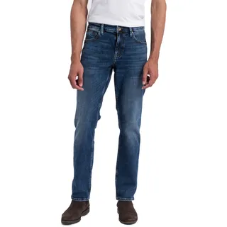 Cross Jeans Herren Jeans DYLAN Regular Fit Washed Blau 121 Normaler Bund Reißverschluss W 31 L 32
