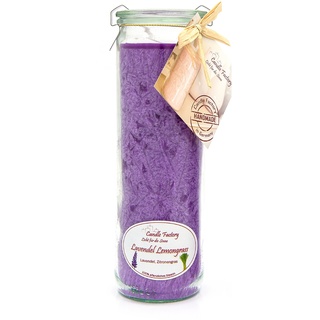 Candle Factory - Big Jumbo Duftkerze im Weckglas Duft: Lavendel-Lemongrass
