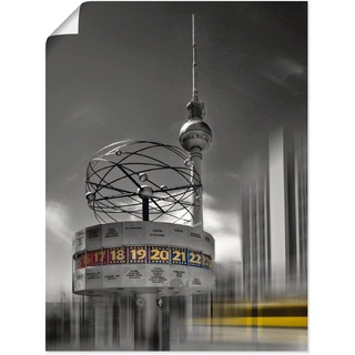 Artland Wandbild Dynamische-Kunst Berlin Alexanderplatz, Gebäude (1 St), als Leinwandbild, Poster in verschied. Größen schwarz 30 cm x 40 cm