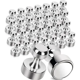 BlingBin Magnet 30 Stück Magnete Stark für Magnettafel, Kühlschrank, Pinnwand (1 Set, 30-St., 1,6*1,2*1,2cm), Neodym Magnete Extra Stark,Tragbare Größe silberfarben