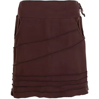 Vishes - Alternative Bekleidung - Thermorock Warmer Damen Winterrock kurz Minirock aus ECO-Fleece braun 48-50 - 48-50
