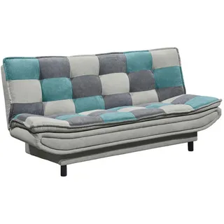 Mid.you Schlafsofa, Türkis, Schlamm, Dunkelgrau, Kunststoff, 2-Sitzer, 188x90x89 cm, Schlafen auf Sitzhöhe, Wohnzimmer, Sofas & Couches, Schlafsofas, Klappsofas