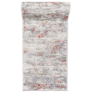 Mazovia Läufer Läufer FlurLäufer Modern für Vorzimmer Schlafzimmer - Abstrakt Muster, 100 x 300 cm, Kurzflor, Meterware grau 100 x 300 cm