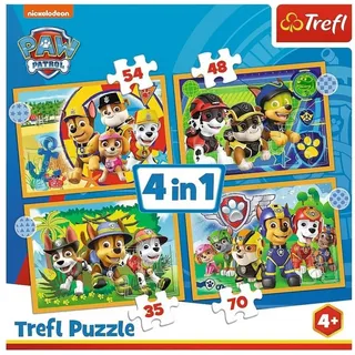 Trefl PAW Patrol, 4 in 1 Puzzle (Kinderpuzzle)
