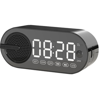 Zceplem Radiowecker für Schlafzimmer, Bluetooths-Lautsprecher-Wecker, tragbare Lautsprecher-Digitaluhr mit Wecker, USB-Aufladung Bluetooths 5.0 für Wohnzimmer/Nachttisch/Nachttisch