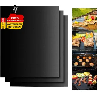BBQ Grillmatte 3Er Set Teflon Grillmatten 40X33 Cm Grillfolie Grillplatte Grill