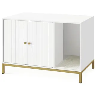 Songmics Katzentoilette 80 x 50 x 55 cm Weiß