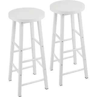 Woltu Barhocker 71 cm rund Weiß
