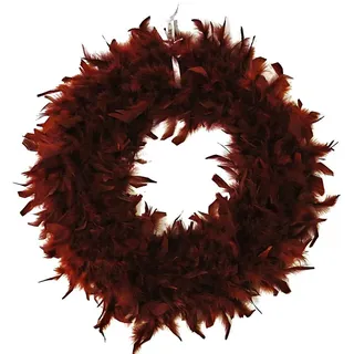 Exner GmbH Garten- & Wohnaccessoires Dekokranz Federkranz Deko Hänger Ostern Braun Rost XL Groß, sehr Groß braun