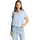 Klassische Bluse mit Streifen Muster Blau/Weiß L