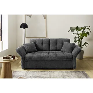 Jockenhöfer Schlafsofa JOCKENHÖFER GRUPPE "Leon, B: 147 - 187 cm, Liegefl. 120 - 160x200 cm, Breite wählbar", schwarz (schwarz 443, 06), B:167cm T:105cm, Korpus: 100% Polyester;Kissen: 100% Polyester, Sofas, Schlafsofa, mit Bettfunktion & Zierkissen, in 3 Breiten