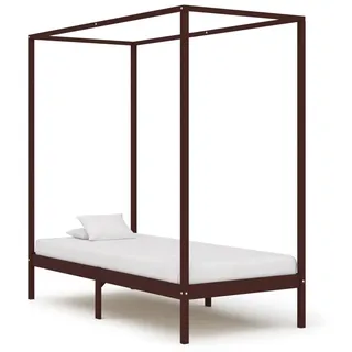 vidaXL Himmelbett 100 x 200 cm Dunkelbraun