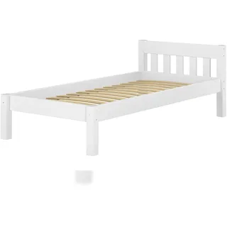 Erst-Holz Modernes Einzelbett 90 x 200 cm Weiß
