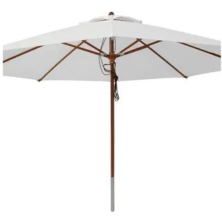 anndora-sonnenschirm Sonnenschirm 4m rund Gartenschirm Marktschirm, wasserabweisende Oberflächen grau