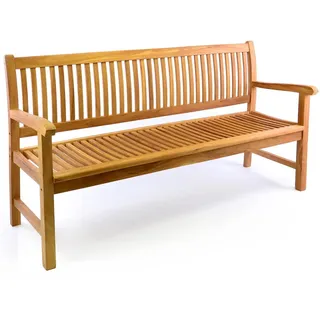 DIVERO 3-Sitzer hochwertige Gartenbank AREZZO Teak Holz behandelt Parkbank 180cm