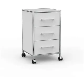 Versee Rollcontainer Büro Rollcontainer – 40 cm, 3 Schubladen, Farbauswahl, (Schubladencontainer für Büro und Home-Office, 1 Rollcontainer), robust & kratzfest, 50kg belastbar grau