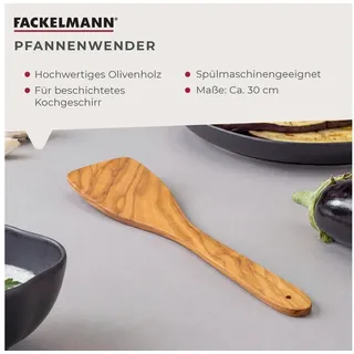 Fackelmann Pfannenwender Olivenholz 5,8 x 30 cm spülmaschinengeeignet braun