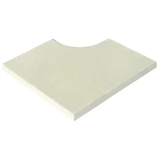 WESERWABEN® Pool- / Beckenrandsteine - Aquitaine Betonweiß - Guss Innenwinkel R15 49,5 x 31 x 3,2 cm Flache Steine