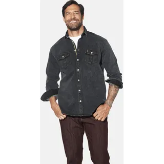 Jan Vanderstorm Jeanshemd Schwarz 4XL