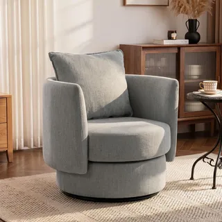 Homcom Relaxsessel Polyester 79 x 84 x 85 cm Silber mit Kissen