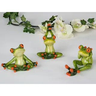 Deko Frosch Figur sitzend in Yoga-Haltung 1 von 3 Varianten