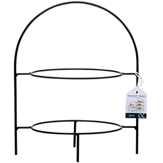 Ritzenhoff & Breker 2-stöckige Etagere Tjäna 28 cm Metall Schwarz