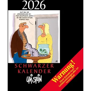 Uli Stein Schwarzer Kalender 2026: Monatskalender für die Wand: Terminplaner zum Aufhängen (Uli Stein Kalender 2026)
