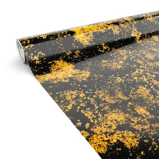 ANRO Klebefolie Möbelfolie Küchenfolie selbstklebend Dekofolie glänzend wasserfest Folie Möbel 0,45x3m Industrial Betonoptik Orange