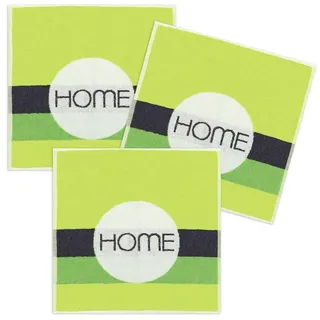 Kracht Geschirrtuch Home, (Set, 3-tlg., Set), 3er Pack Frottee Küchenhandtücher (3 Stück) ca.50x50cm Baumwolle grün